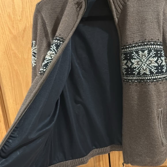 Icewear 100% Wool Zip Up Ski Sweater Olive Green Women size M - Picture 10 of 16